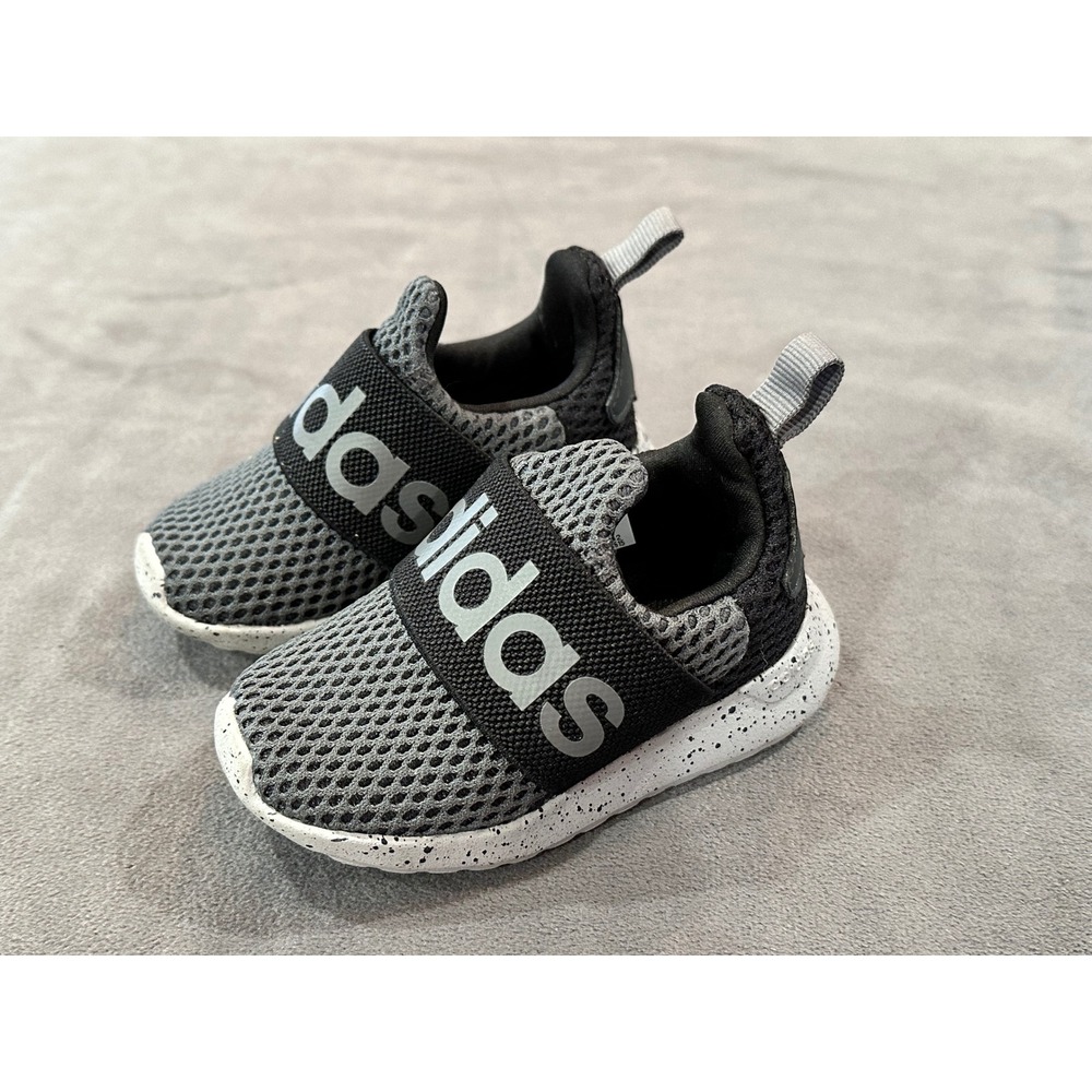 Adidas Lite Racer Adapt 4.0 Toddler Shoes Grey Black Size 4C